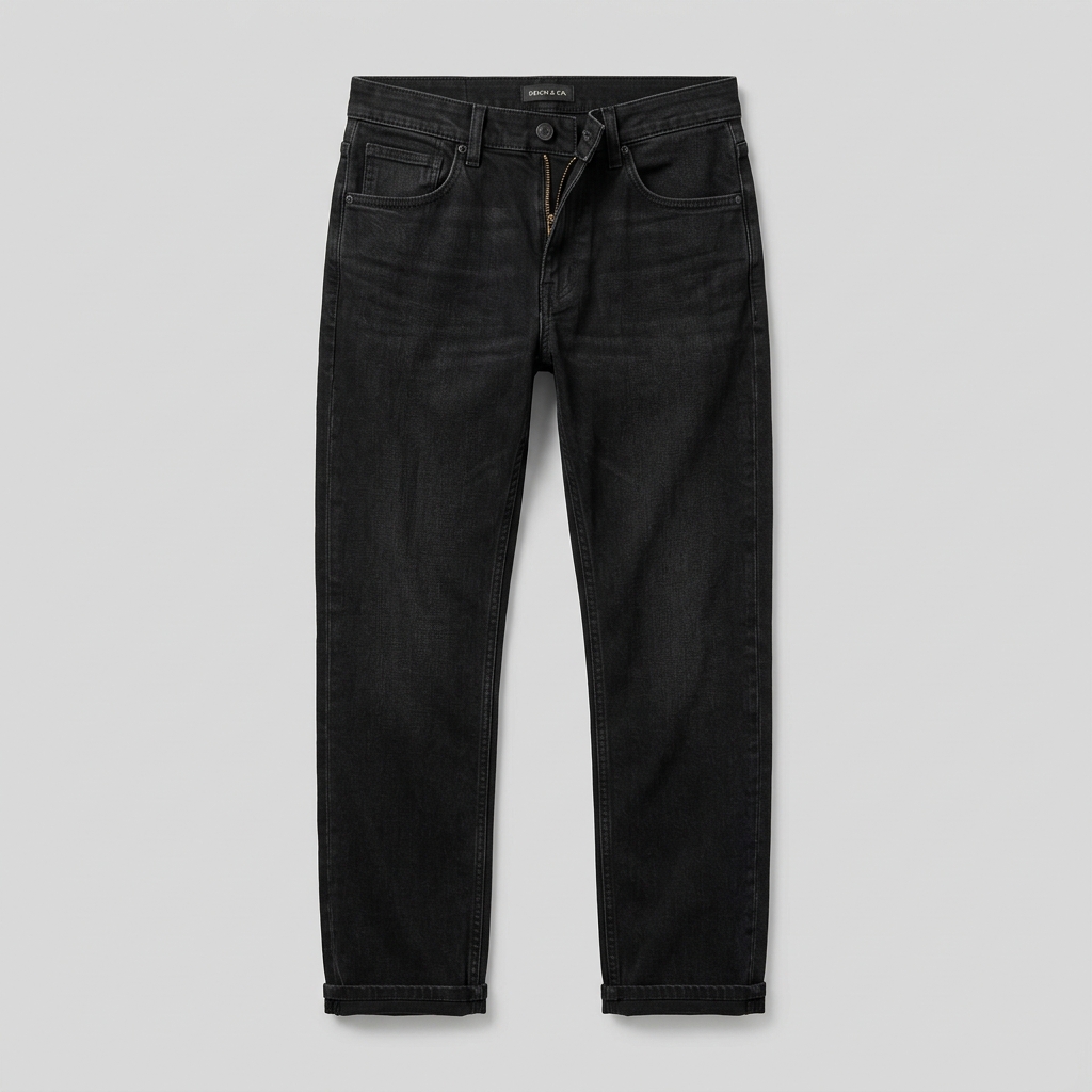 Classic Black Regular Denim Jeans